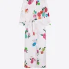 Dresses*Vilagallo Dress Antonella Flowers Pure Linen