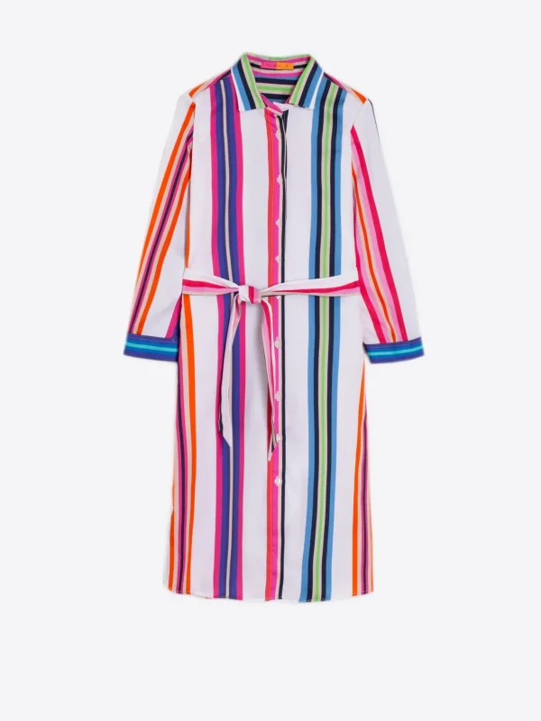 Dresses*Vilagallo Dress Dover Multicolor Cotton Stripe