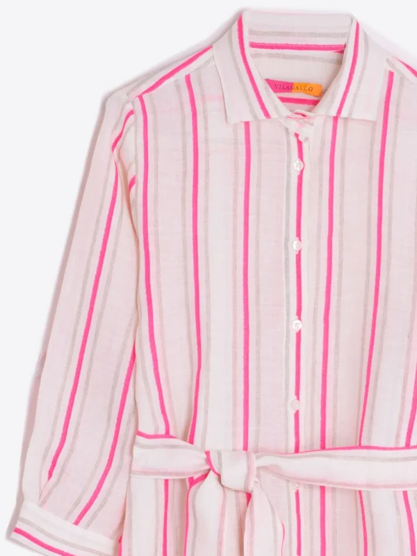 Dresses*Vilagallo Dress Dover Pink Neon Stripes