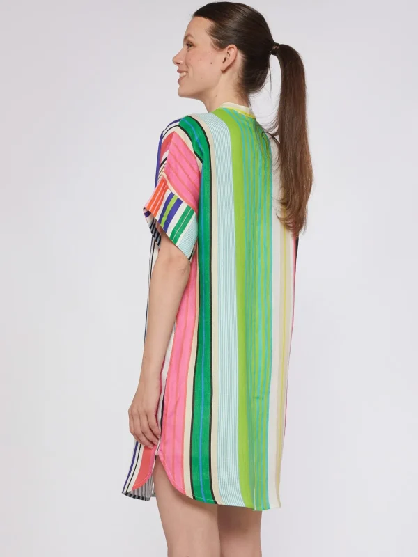 Dresses*Vilagallo Dress Harper Stripe Pure Linen