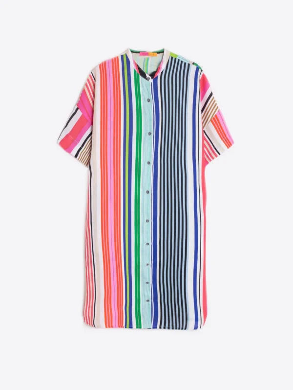 Dresses*Vilagallo Dress Harper Stripe Pure Linen