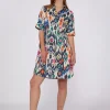 Dresses*Vilagallo Dress Hester Multicolour Ikat Cotton Print