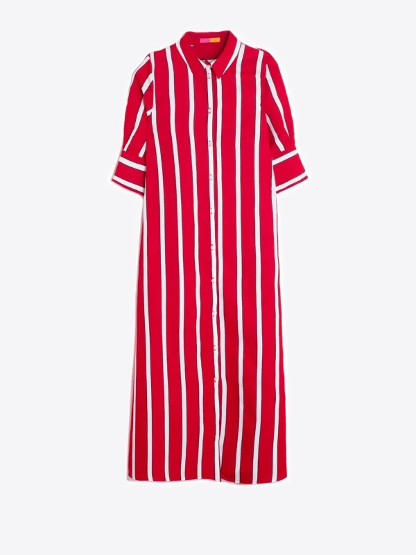 Dresses*Vilagallo Dress Izzy Red Stripes