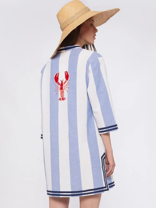 Dresses*Vilagallo Dress Kaftan Diletta Emb Capri Stripe