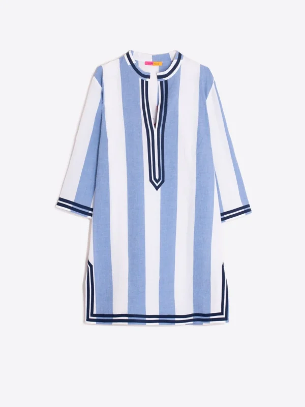 Dresses*Vilagallo Dress Kaftan Diletta Emb Capri Stripe