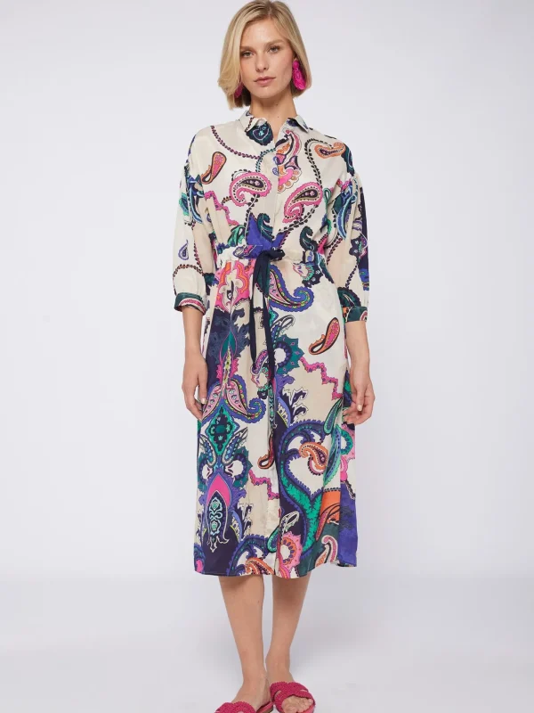Dresses*Vilagallo Dress Lipa Maxi Paisley Print