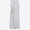 Dresses*Vilagallo Dress Livia Ecru Navy Stripes
