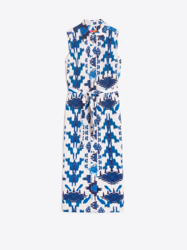 Dresses*Vilagallo Dress Livia Ikat Blue Print