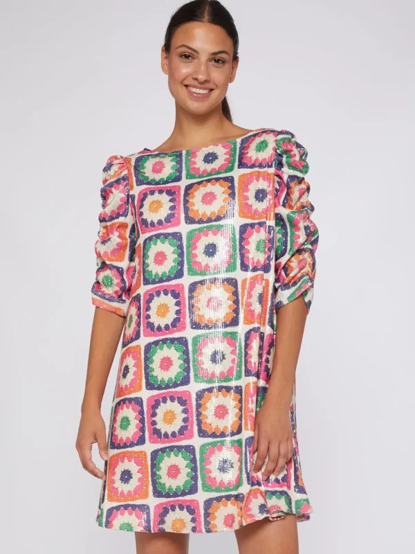 Dresses*Vilagallo Dress Manon Crochet Sequins