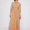 Dresses*Vilagallo Dress Natalia Beige Poplin