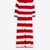 Dresses*Vilagallo Dress Noam Red Stripe Knit