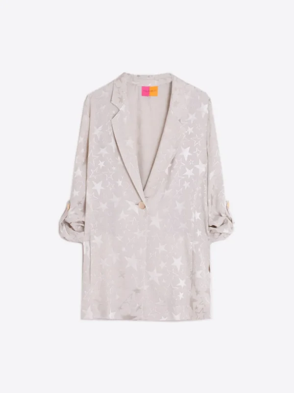 Jackets*Vilagallo Jacket Paulina Jacquard Ecru Star