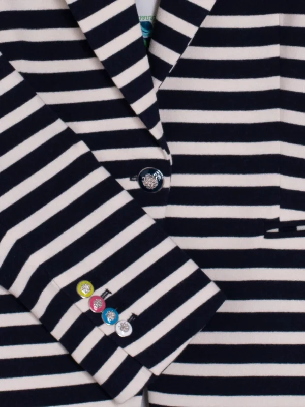 Jackets*Vilagallo Jacket Sophia Blue Stripes Knit