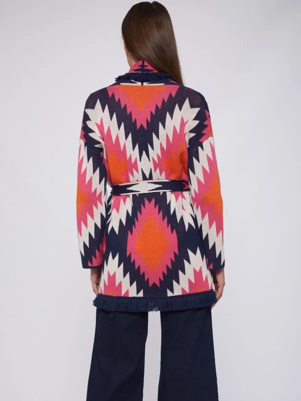 Knitwear*Vilagallo Knitwear Cardigan Navajo Ecru