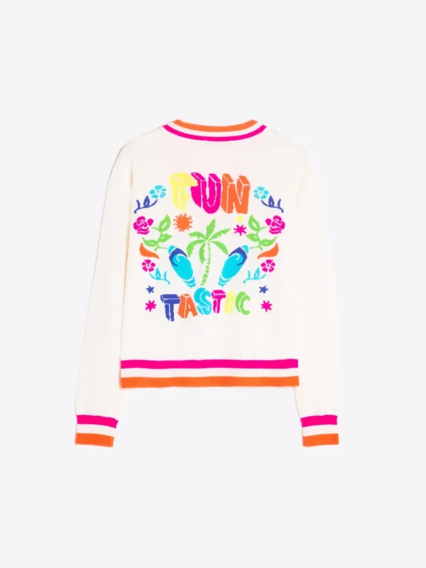Knitwear*Vilagallo Knitwear Intarsia Pullover Ecru