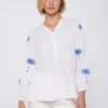 Shirts*Vilagallo Shirt Ebba Emb White Linen