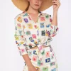 Shirts*Vilagallo Shirt Gaby Ibiza Jacquard Print