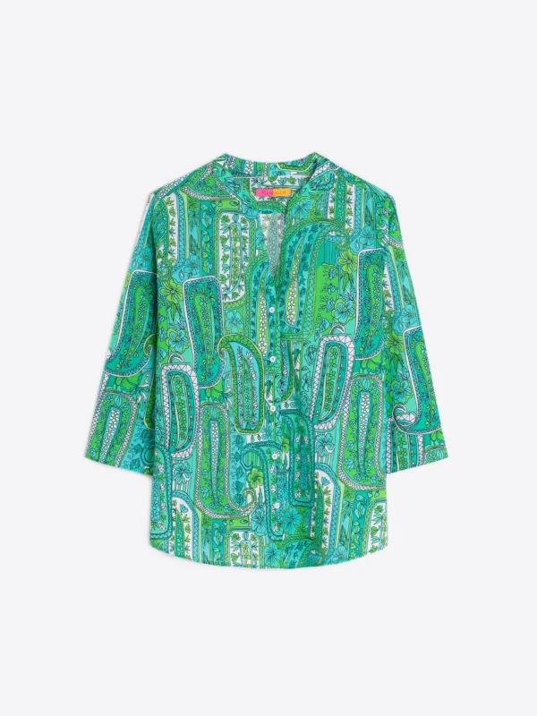 Shirts*Vilagallo Shirt Juliet Green Paisley
