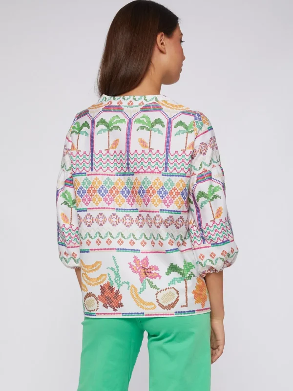 Shirts*Vilagallo Shirt Kaya Menorca Cross Stitch Print