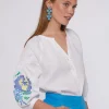 Shirts*Vilagallo Shirt Mabel Emb White Linen