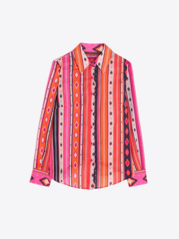 Shirts*Vilagallo Shirt Mafalda Navajo Pink Stripes