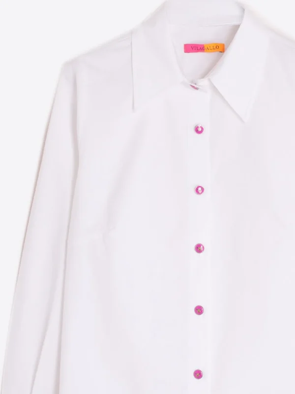 Shirts*Vilagallo Shirt Mafalda White Poplin