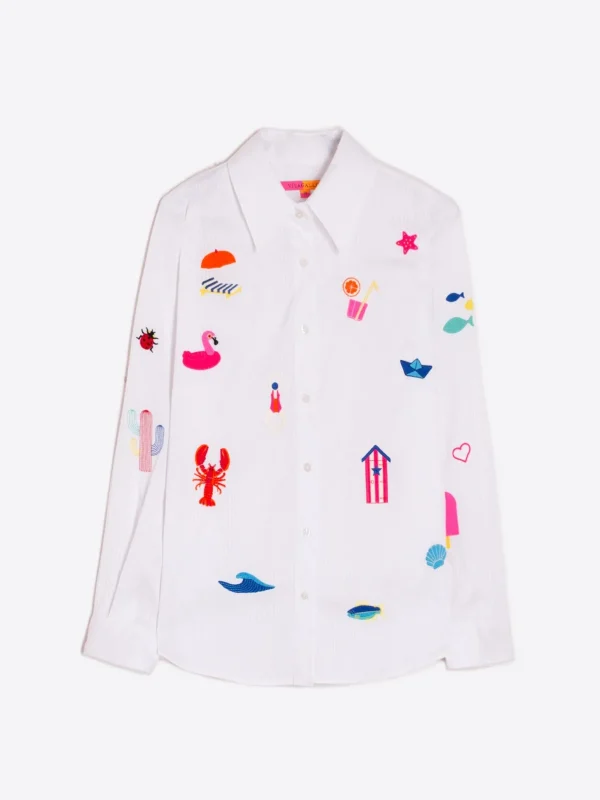 Shirts*Vilagallo Shirt Mafalda White Stripe