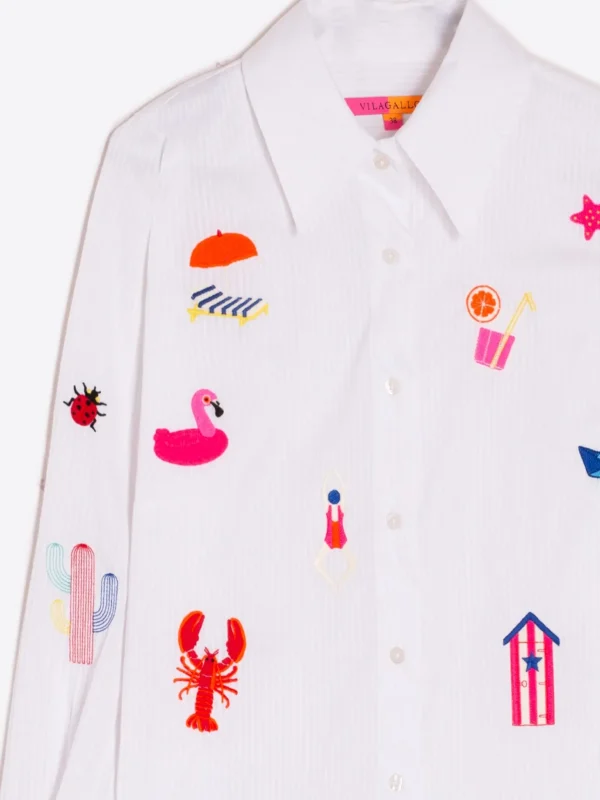 Shirts*Vilagallo Shirt Mafalda White Stripe