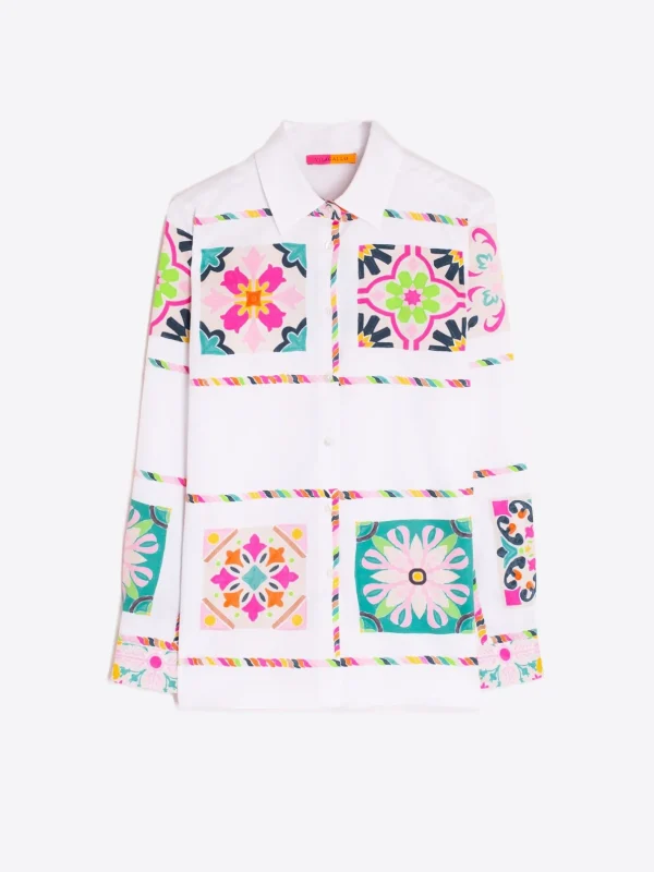 Shirts*Vilagallo Shirt Nadine Tiles Design Print