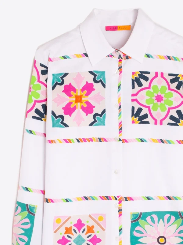 Shirts*Vilagallo Shirt Nadine Tiles Design Print