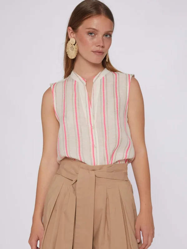 Shirts*Vilagallo Shirt Olimpia Pink Neon Stripes