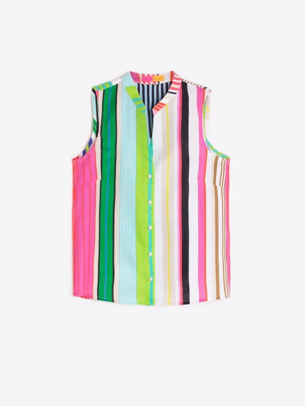 Shirts*Vilagallo Shirt Olimpia Stripe Pure Linen