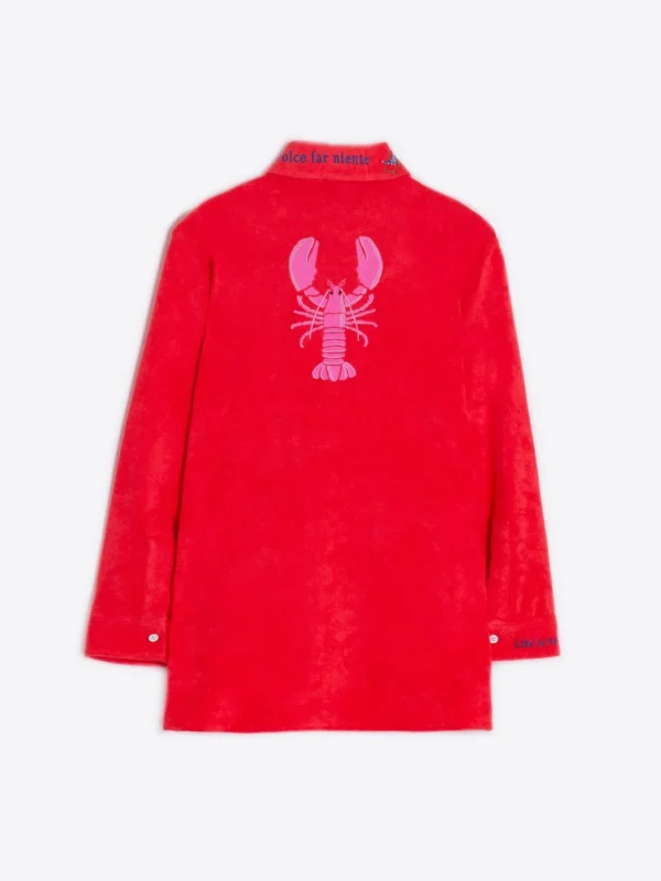 Shirts*Vilagallo Shirt Petra Emb Coral Towel