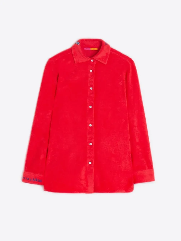 Shirts*Vilagallo Shirt Petra Emb Coral Towel