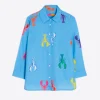 Shirts*Vilagallo Shirt Sara Langosta Multicolor Oceano
