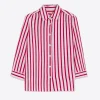 Shirts*Vilagallo Shirt Sara Red Stripe Cotton
