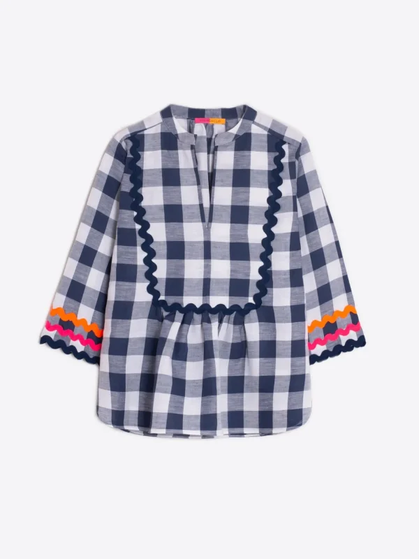Shirts*Vilagallo Shirt Valerie Vichy Navy