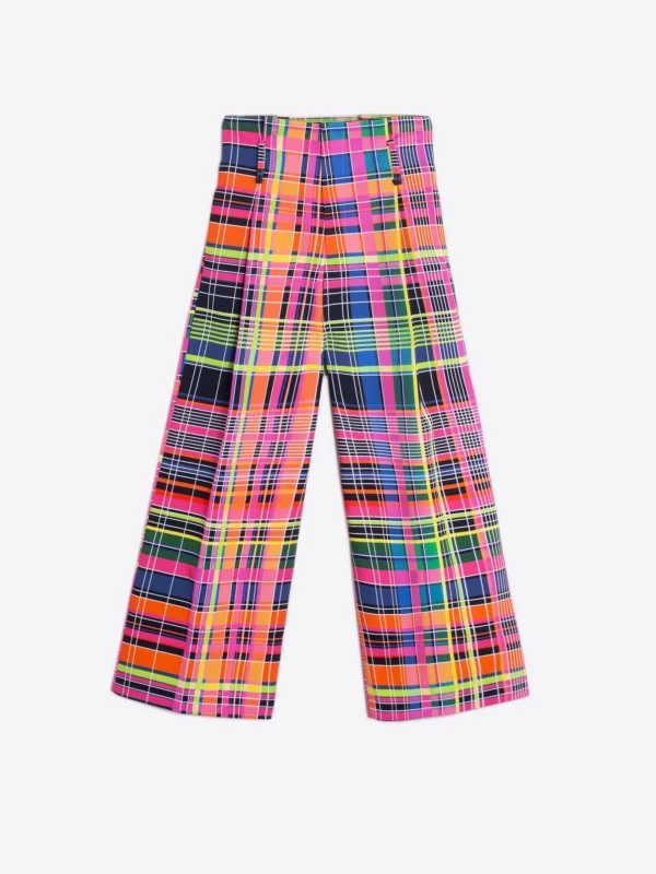 Trousers*Vilagallo Trouser Brisa Multicolour Check Gabardi