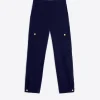 Trousers*Vilagallo Trouser Cargo Navy Knit Perfect Fit