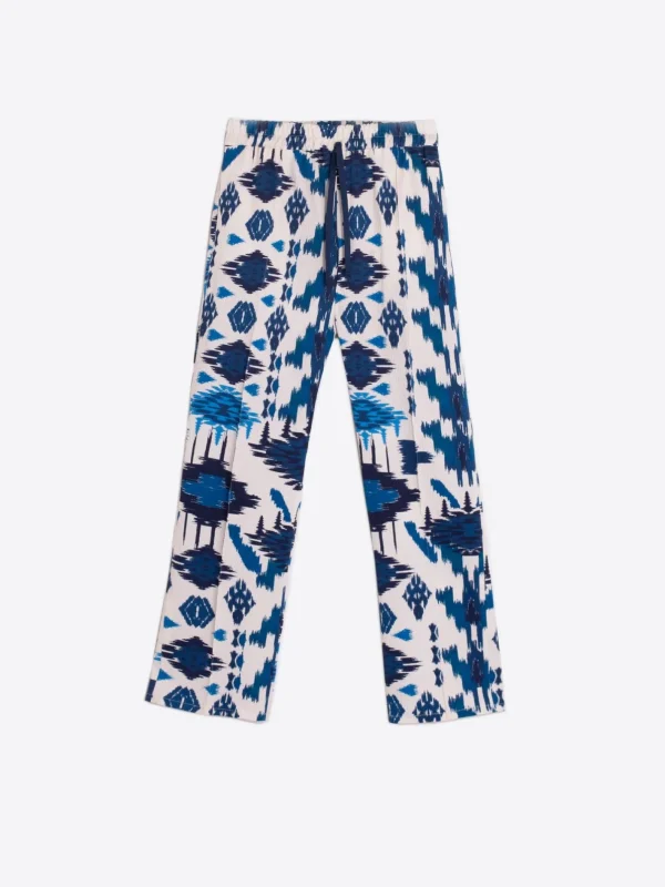 Trousers*Vilagallo Trouser Clarise Ikat Blue Print