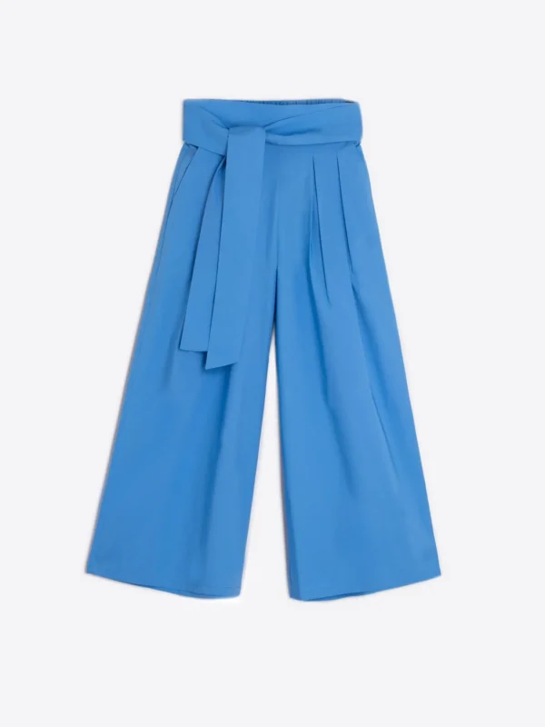 Trousers*Vilagallo Trouser Marie Blue Poplin