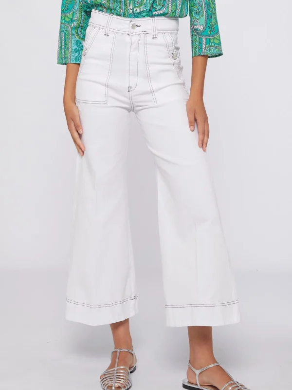 Trousers*Vilagallo Trouser Noa White