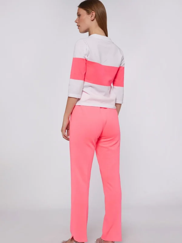 Trousers*Vilagallo Trouser Ornella Fluor Pink Knit
