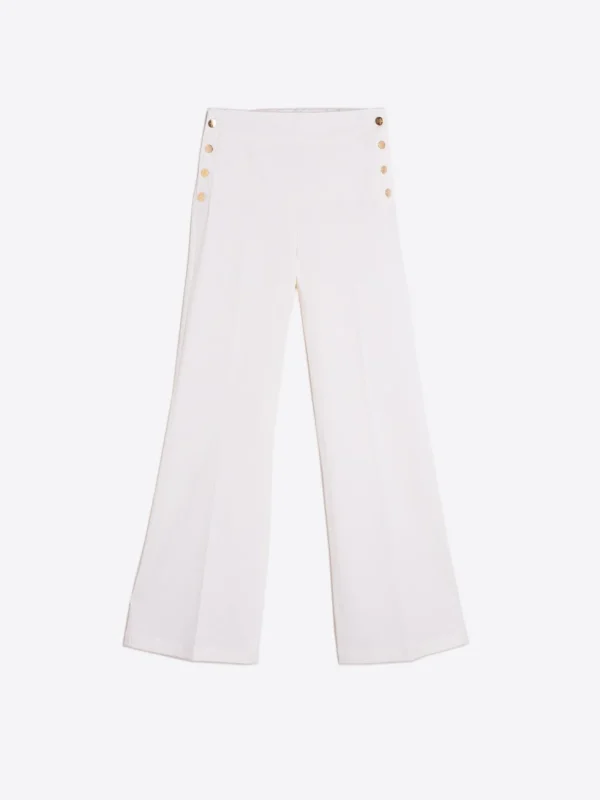 Trousers*Vilagallo Trouser Teodora White Knit Perfect Fit