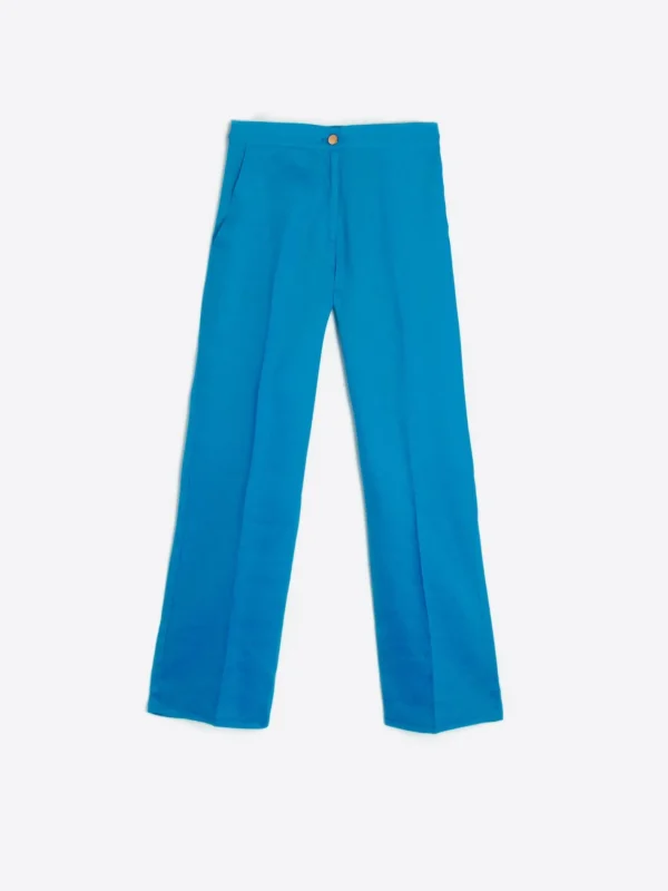 Trousers*Vilagallo Trouser Tiffany Blue Linen