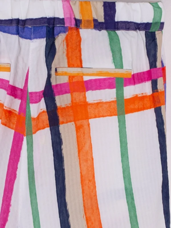 Trousers*Vilagallo Trouser Tiffany Check Watercolour Print