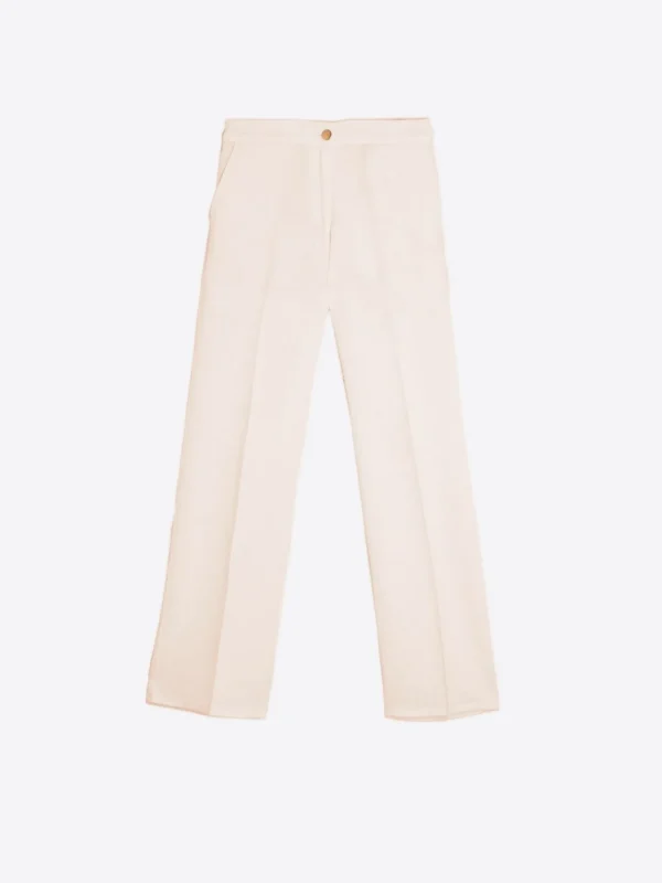 Trousers*Vilagallo Trouser Tiffany Crep Crudo Strech