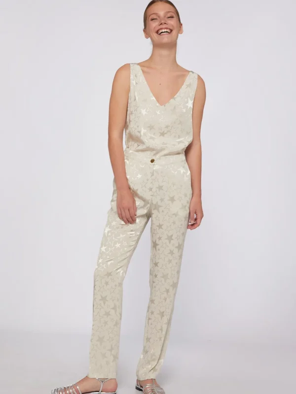 Trousers*Vilagallo Trouser Tiffany Jacquard Ecru Star