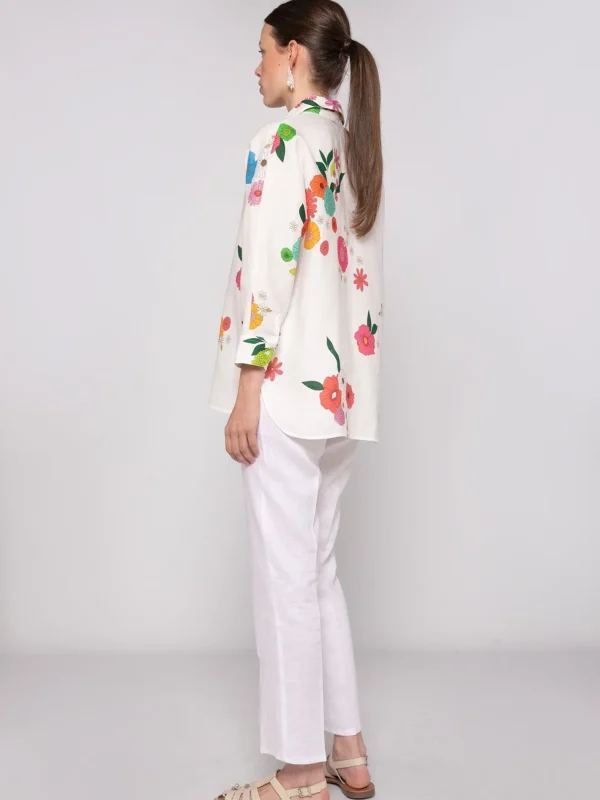 Trousers*Vilagallo Trouser Tiffany White Linen