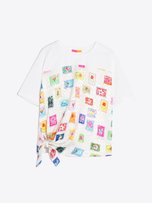 T-Shirts*Vilagallo T-Shirt Victoria Ibiza Jacquard Print